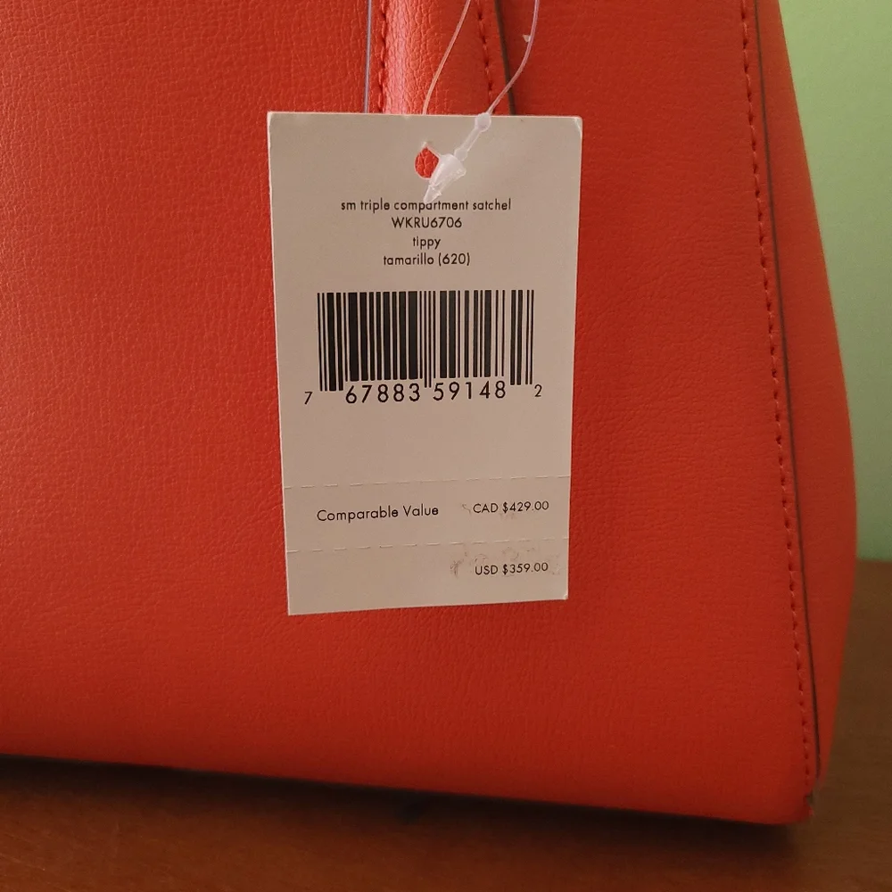 NWT Kate Spade Blood Orange Handbag and Crossbody - Picture 10 of 13